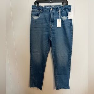 Good American Blue Straight Leg Jeans